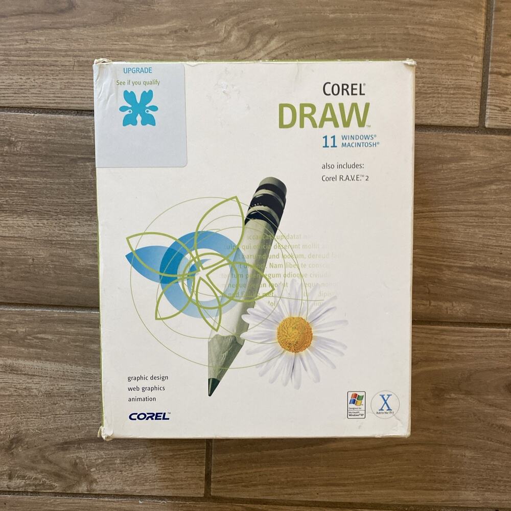 Corel DRAW 11 Upgrade Windows Macintosh Graphic Design Web Graphics Animation